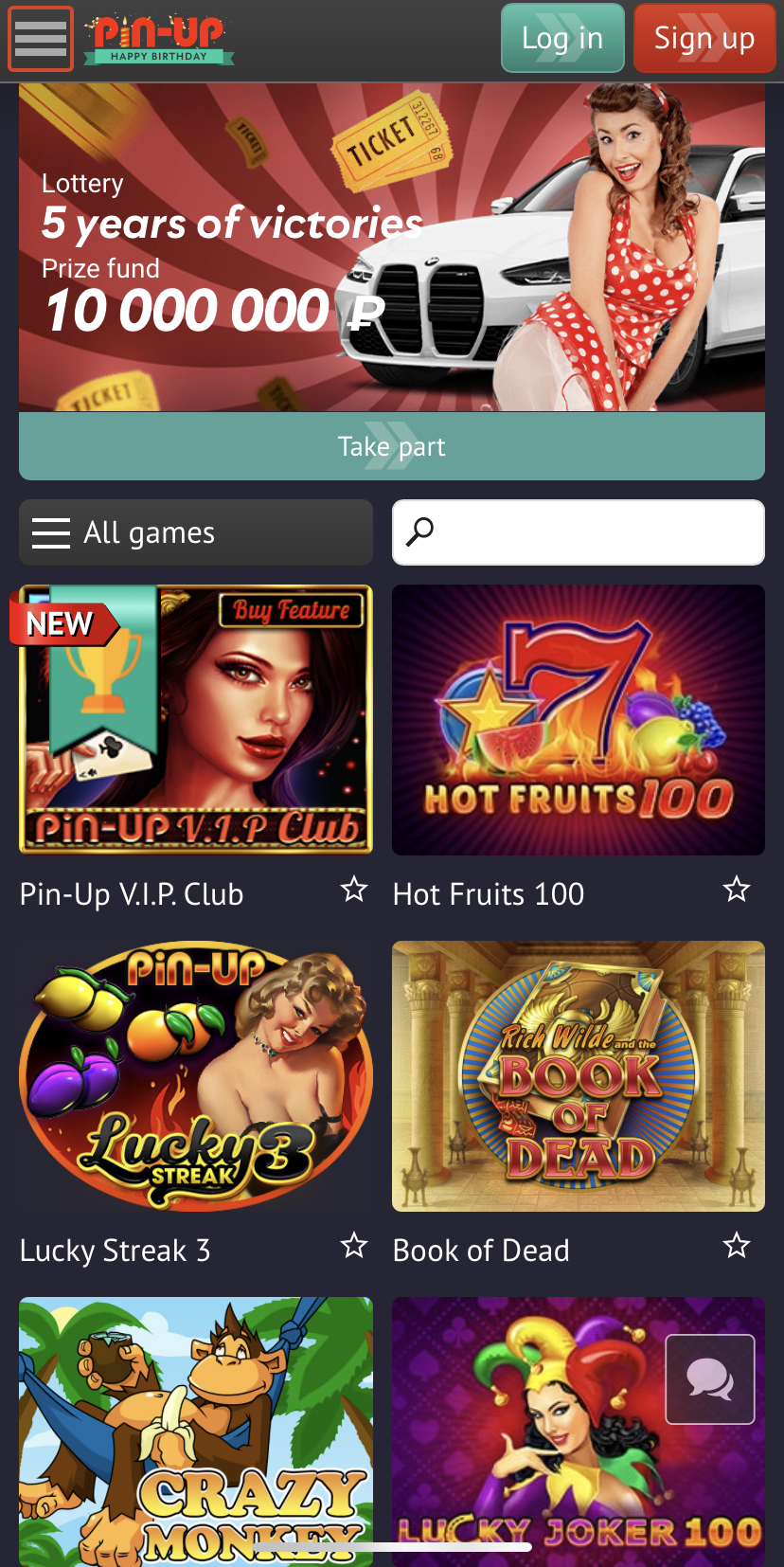 Pin Up Casino Mobile